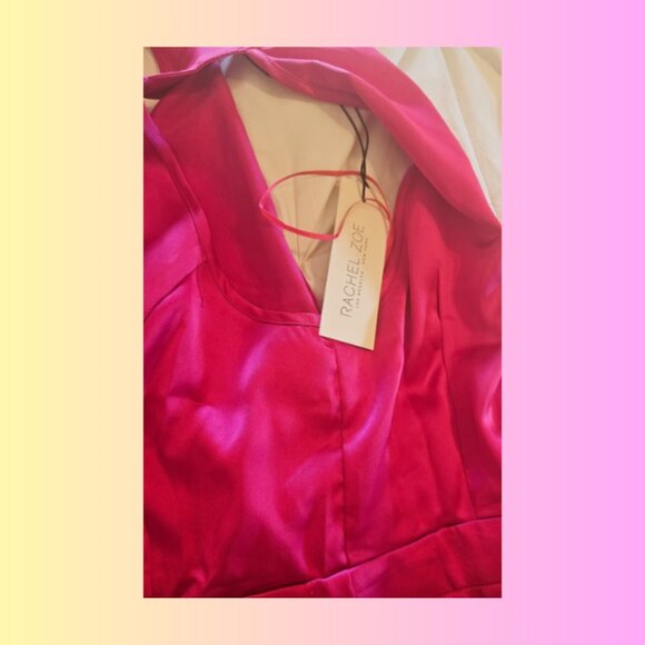 Rachel Zoe Pink Jumpsuit Wide-Leg High-Waisted - Picture 8 of 9